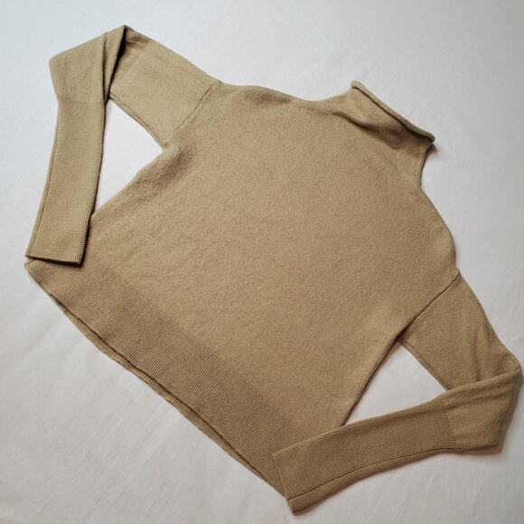 Aritzia Sweaters - Aritzia Wilfred Women's Size M Cyprie Merino Wool Mock Neck Sweater Beige